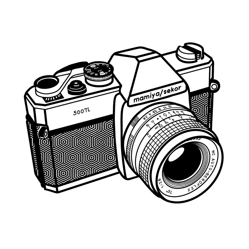 Mamiya/Sekor 500TL camera illustration